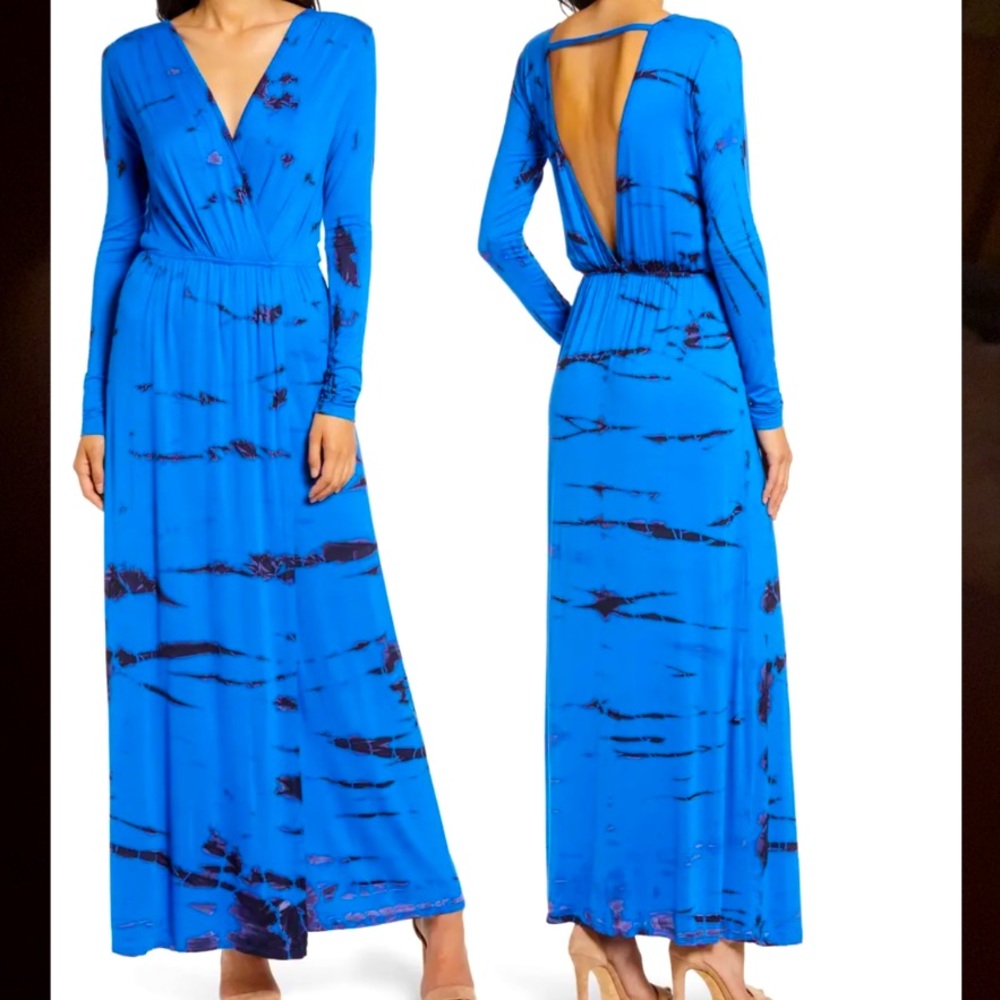 Fraiche by J, blue tie dye dress in small.
